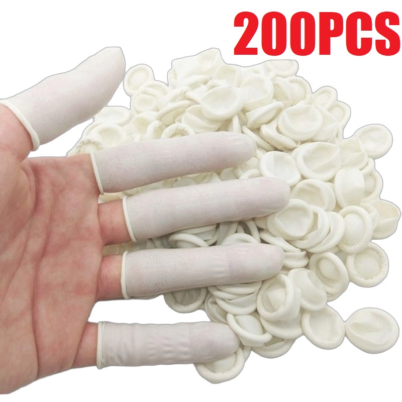 Latex Disposable Glove - 100/200 SZT. Bezpyłowe, antypoślizgowe nakładki na