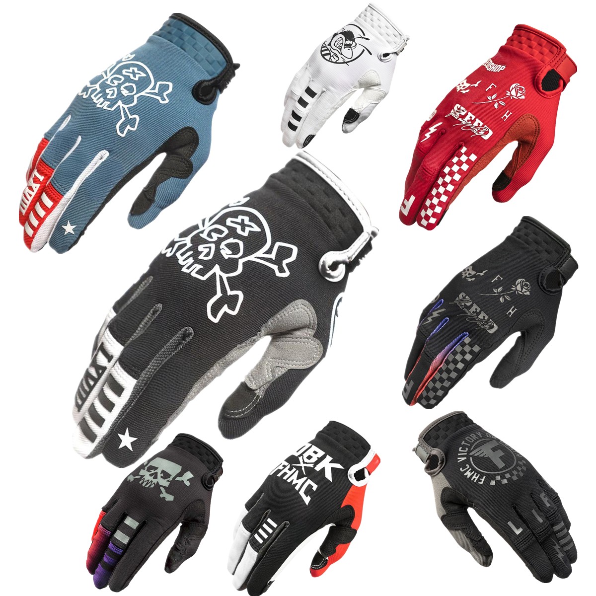 Cycling Glove Padded - Rękawice motocyklowe FH MX z ekranem
