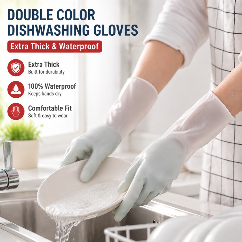 Dish Glove Rubber - Rękawice do mycia naczyń z PVC,