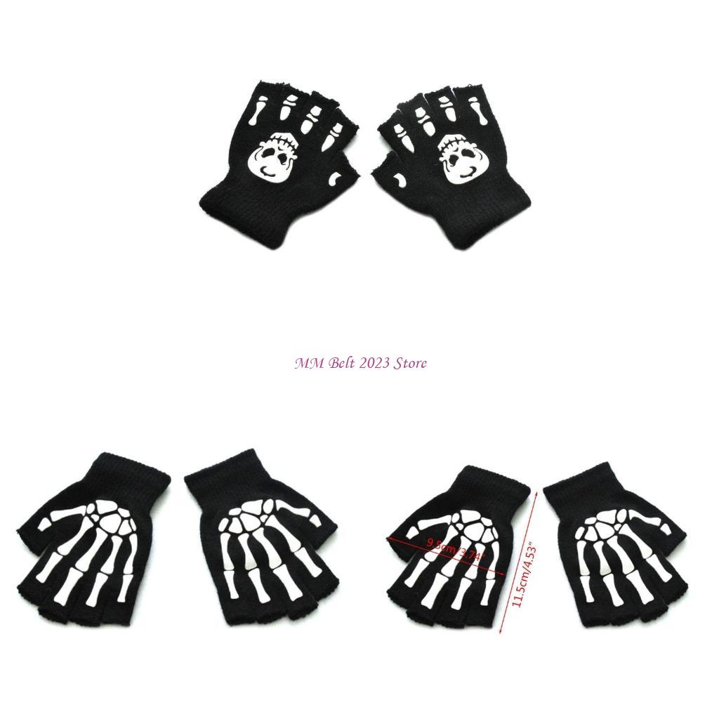 Fingerless Glove Knit - 49ME Dziecięce ciepłe, dzianinowe rękawiczki Halloween