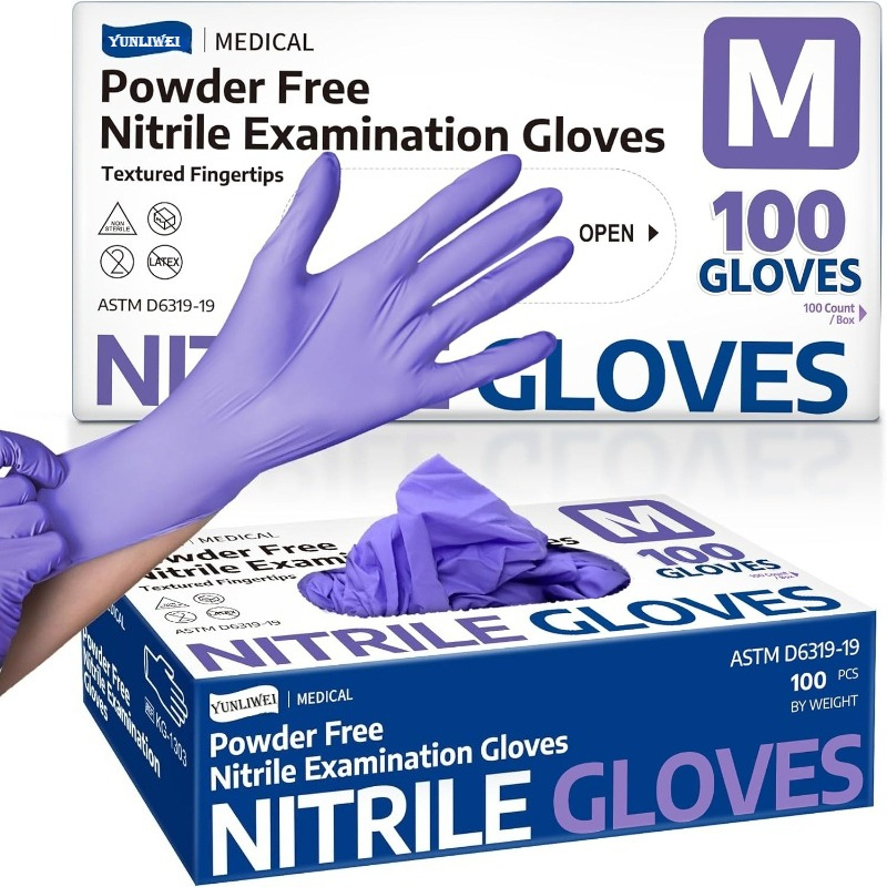 Exam Glove Nitrile - Rękawice jednorazowe fioletowe nitrylowe medyczne do