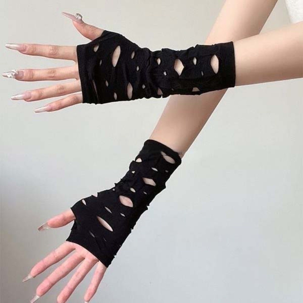 Fingerless Glove Knit - Nakładki na rękawy, podarte ocieplacze na