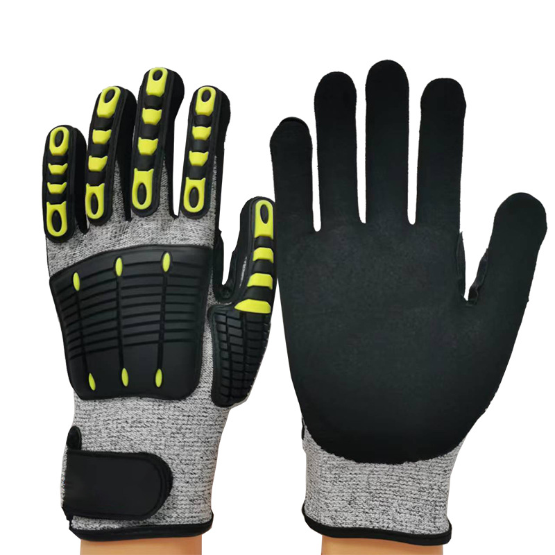 Work Glove Impact - Rękawice antywibracyjne z wyściółką SBR, ochraniaczami