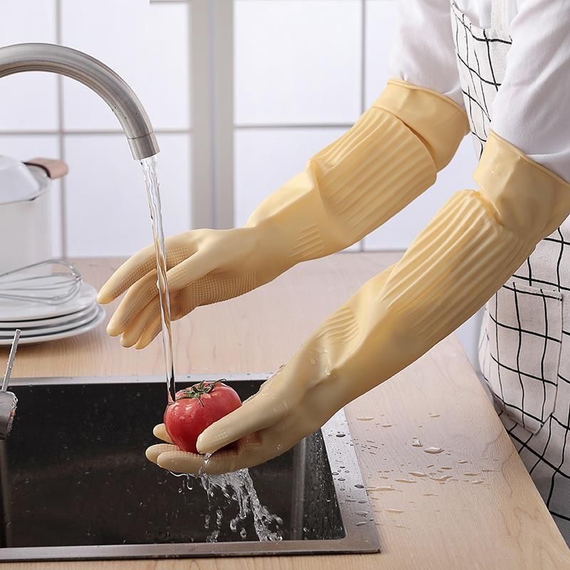 Dish Glove Rubber - Długie, wielorazowe gumowe rękawice do mycia