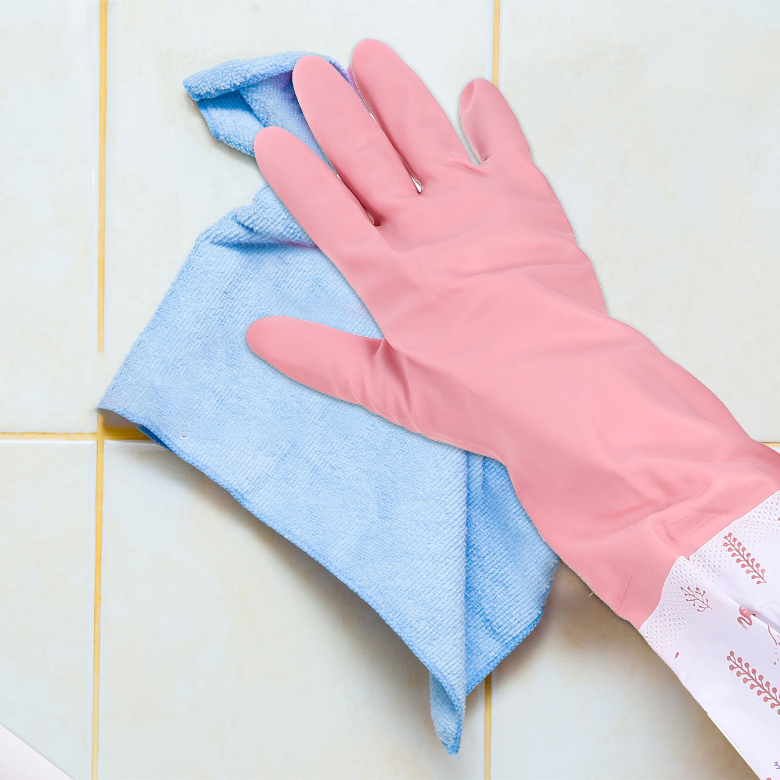 Dish Glove Rubber - 2 pary rękawic do czyszczenia, wodoodporne,