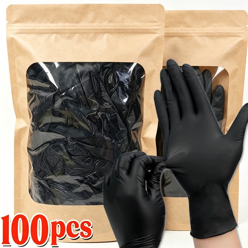 Latex Disposable Glove - 1/100 szt. Jednorazowe czarne rękawice bez