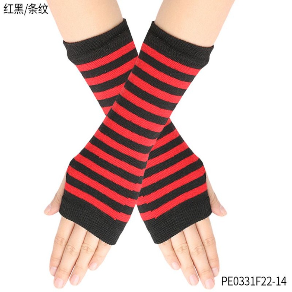 PESENAR Czerwono-czarne rękawi – Fingerless Glove Knit recenzja i cena