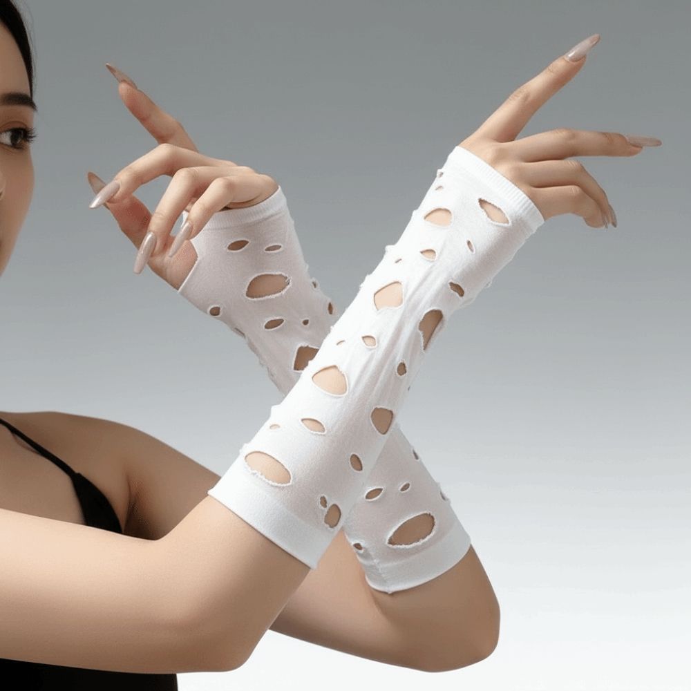 Nakładki na rękawy, podarte oc – Fingerless Glove Knit recenzja i cena