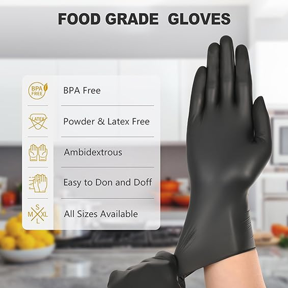 Wytrzymałe czarne jednorazowe  – Latex Disposable Glove recenzja i cena