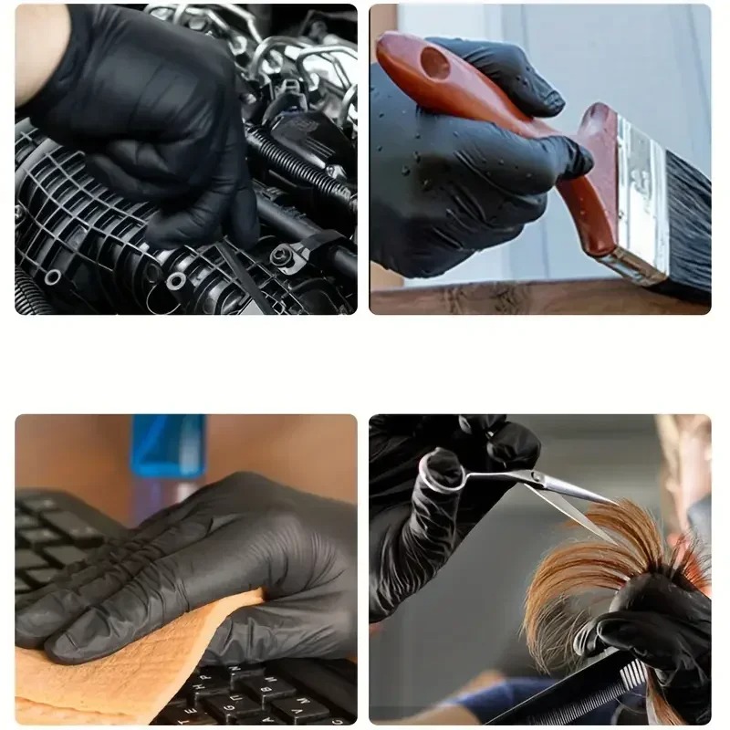1/100 szt. Jednorazowe czarne  – Latex Disposable Glove recenzja i cena
