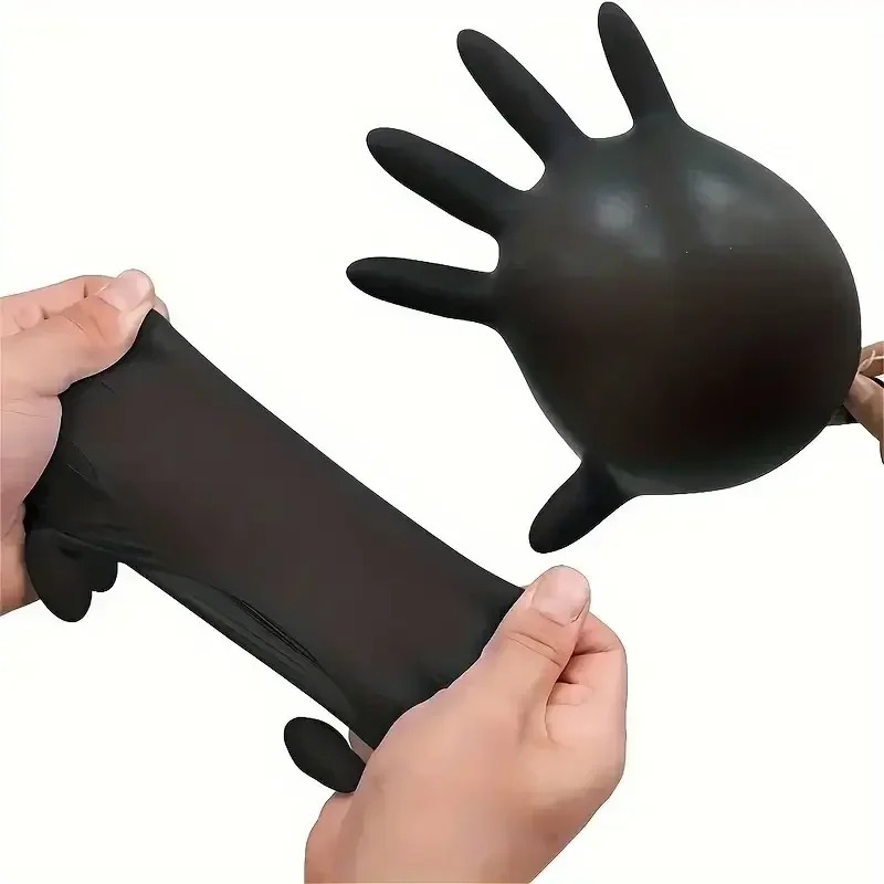 1/100 szt. Jednorazowe czarne  – Latex Disposable Glove recenzja i cena